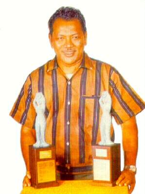 P. Ramlee with AFF trophies